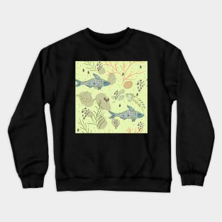 Fish Pattern Crewneck Sweatshirt